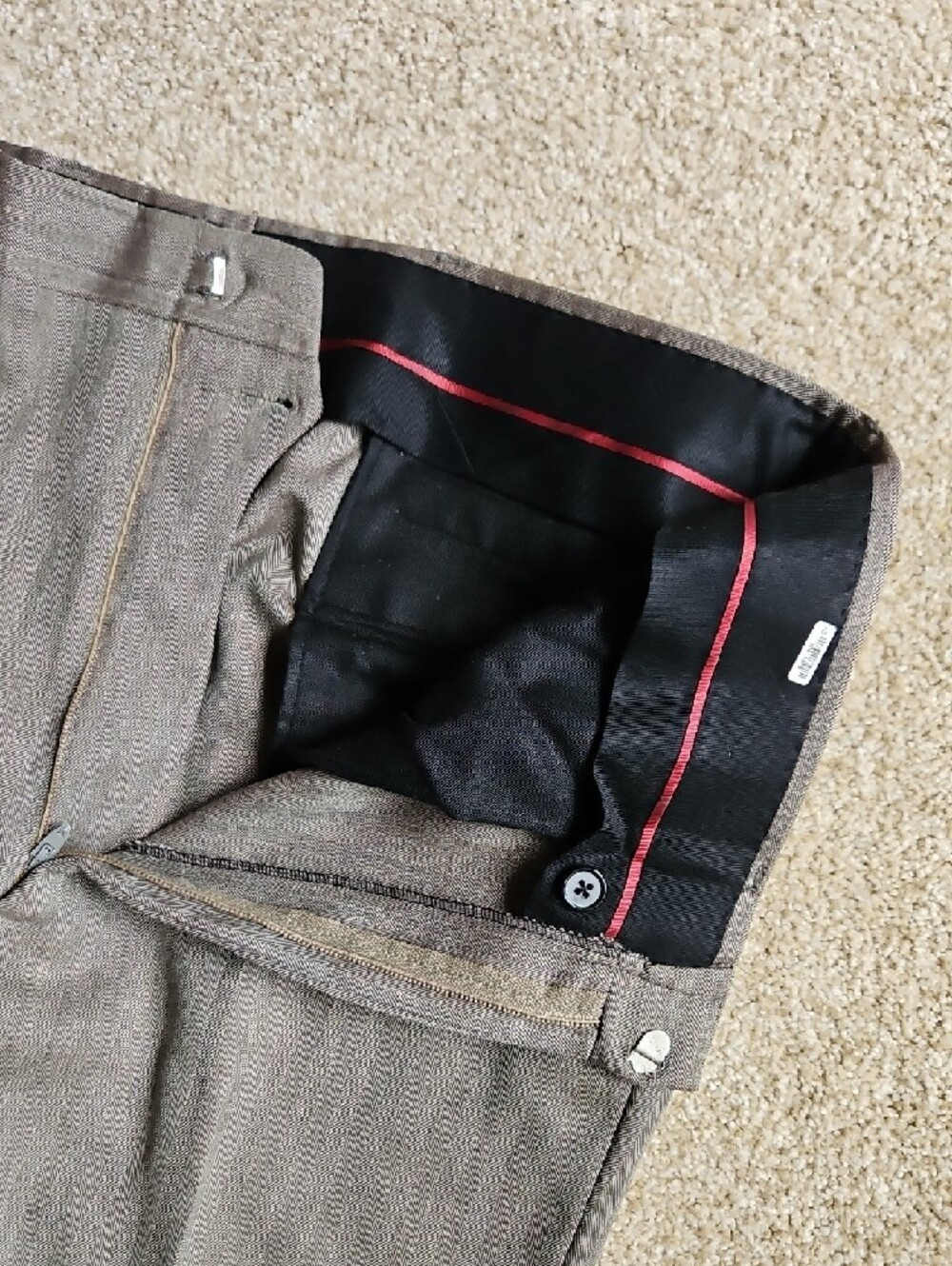 Custom Made Size 34x36 Men's Light Olive Dress Pants - Picture 6 of 11